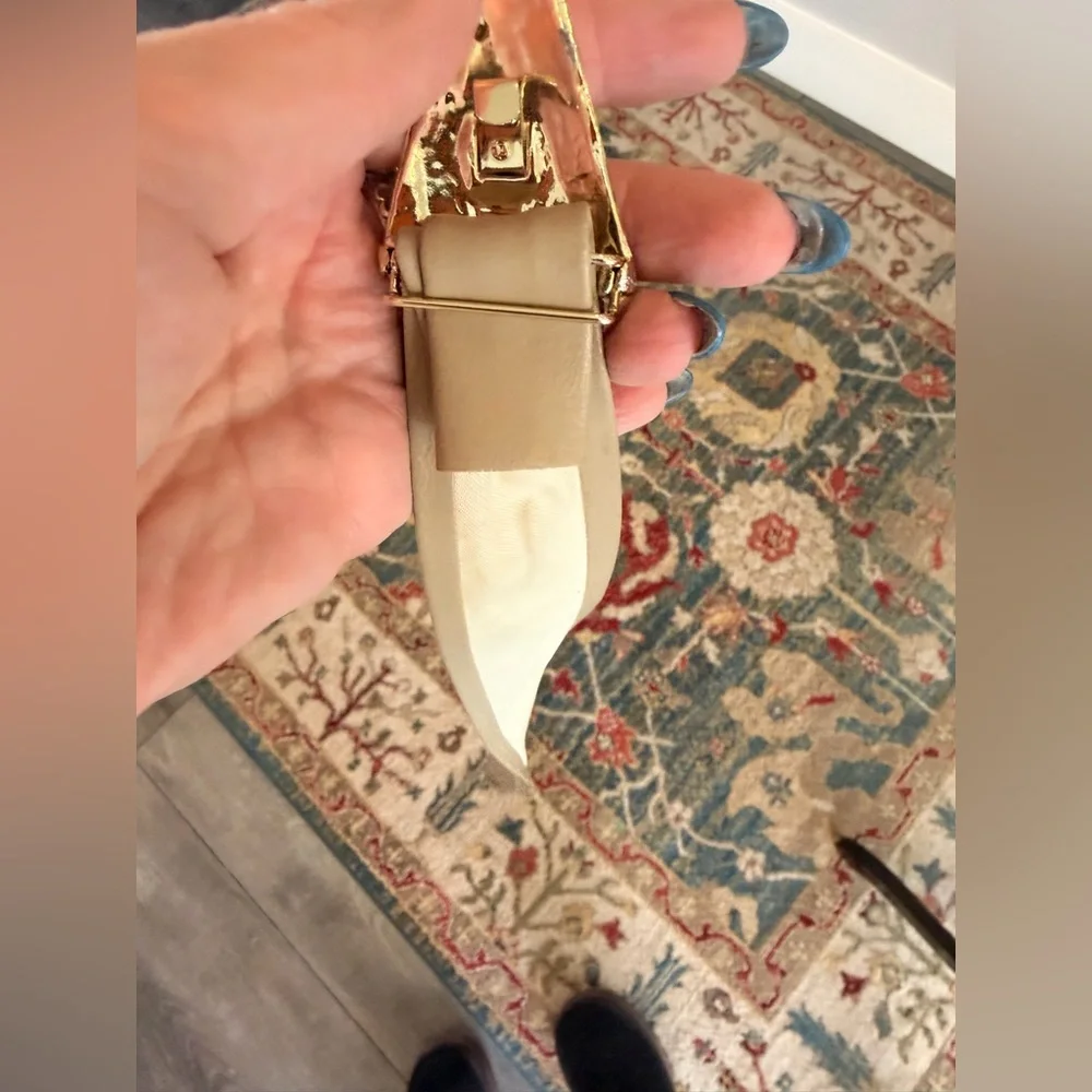 Vintage Gold and Tan Belt